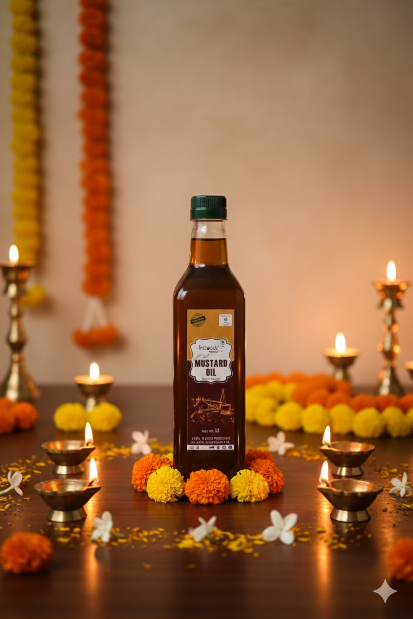 Mustard oil (Black) Cold-Pressed 1 Litre