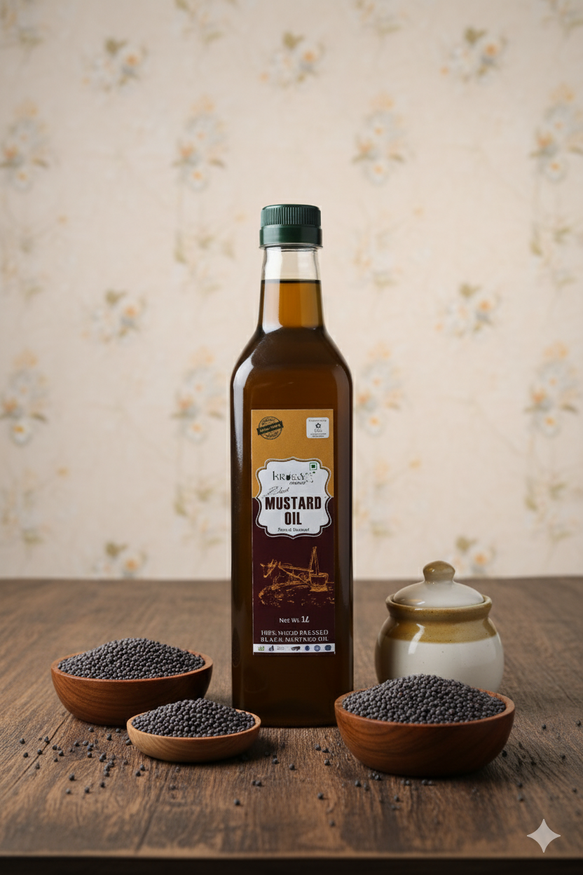 Mustard oil (Black) Cold-Pressed 1 Litre - Image 7