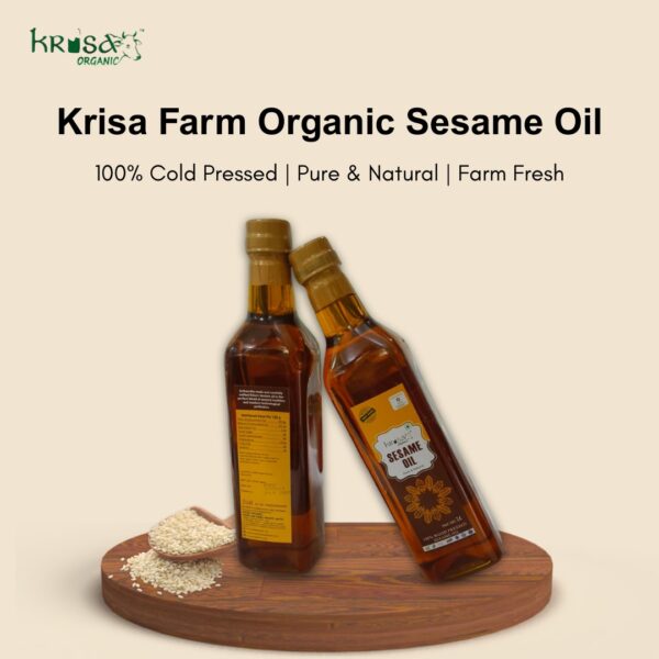 Sesame oil 1 Litre- Pure & Natural by Krisa Organic - Image 7