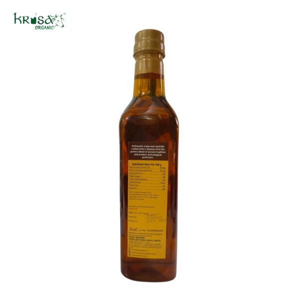 Sesame oil 1 Litre- Pure & Natural by Krisa Organic - Image 3