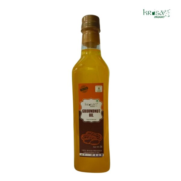 Groundnut Oil - 1 Litre Pure & Natural by Krisa Organic
