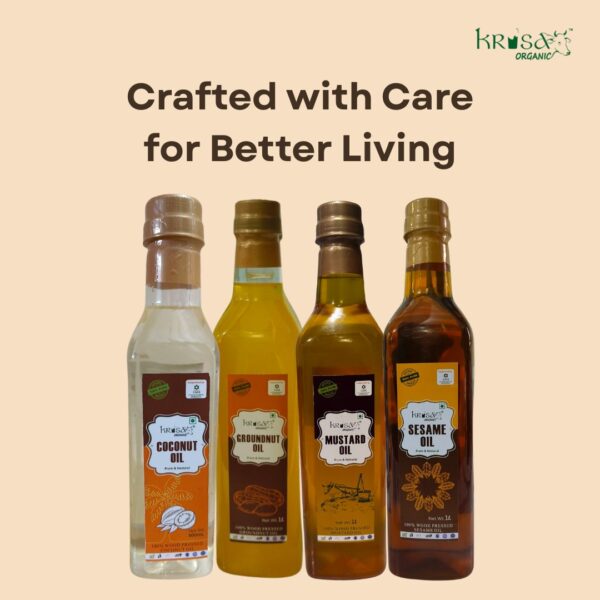 Groundnut Oil - 1 Litre Pure & Natural by Krisa Organic - Image 7