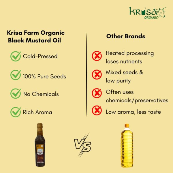 Mustard oil (Black) Cold-Pressed 1 Litre - Image 6