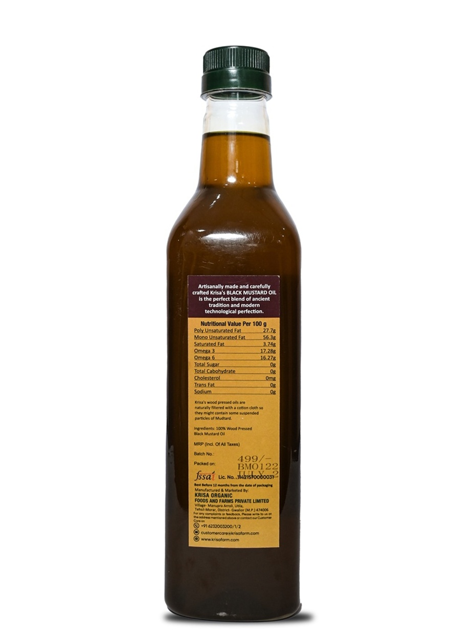 Mustard oil (Black) Cold-Pressed 1 Litre - Image 3