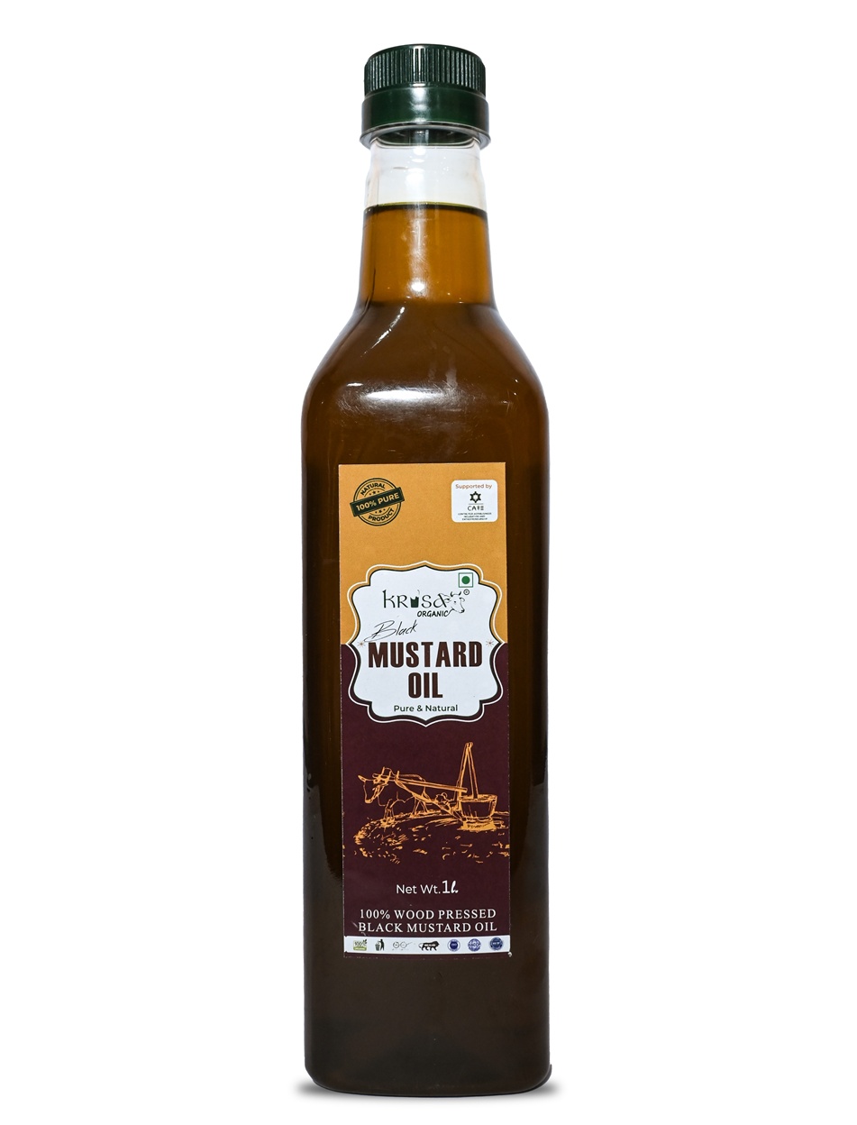 Mustard oil (Black) Cold-Pressed 1 Litre - Image 2