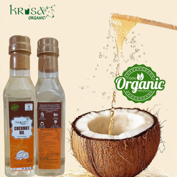 Krisa Organic 100% Wood Pressed Coconut Oil - Pure & Natural