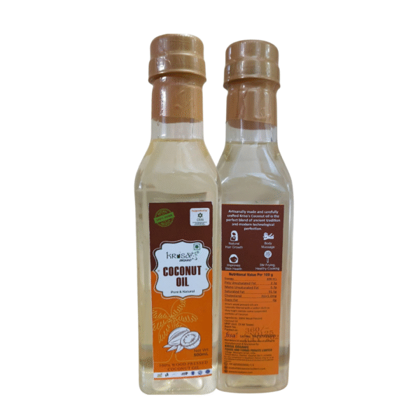Krisa Organic 100% Wood Pressed Coconut Oil | Pure & Natural Wellness
