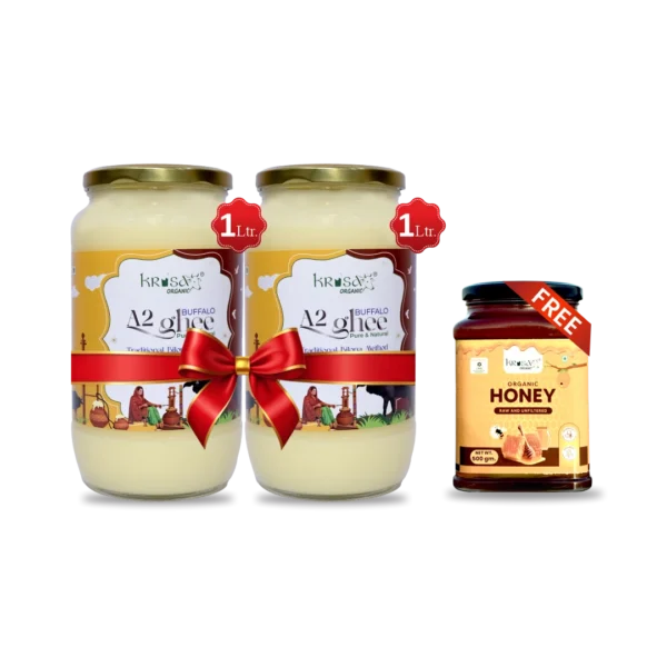 Buy 2 Ltr Pure Buffalo Ghee & Get 500 g Honey free